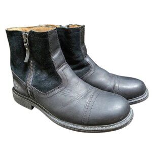 UGG Men’s Dalvin Black Leather Shearling Lined Boots